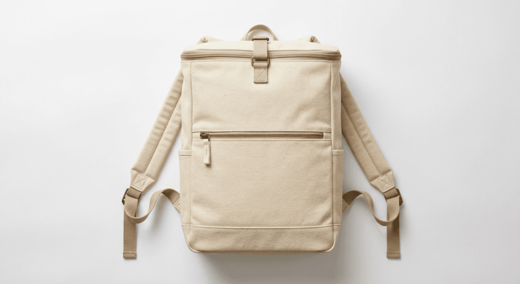 Organic canvas backpack wholesale GOTS certified factory direct 14oz 16oz